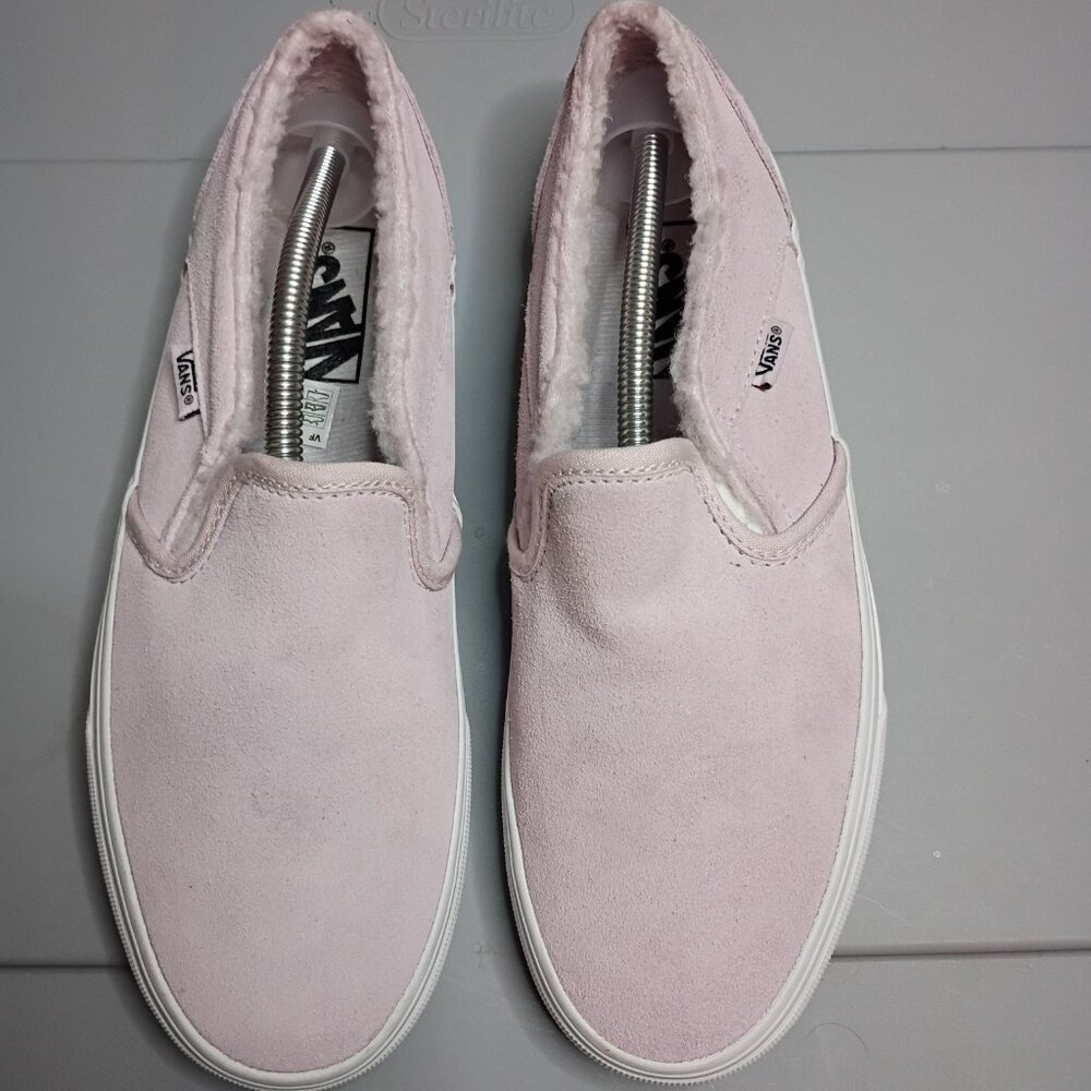 Vans Pink Suede Women's Slip on Shoes Size 8.5 - Picture 3 of 8